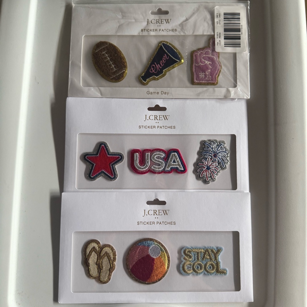 J. Crew Colorful Sticker Patch Collection